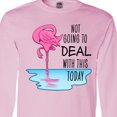 thumbnail image 4 of Inktastic Not Going to Deal with This Today Sleeping Flamingo Long Sleeve T-Shirt, 4 of 5