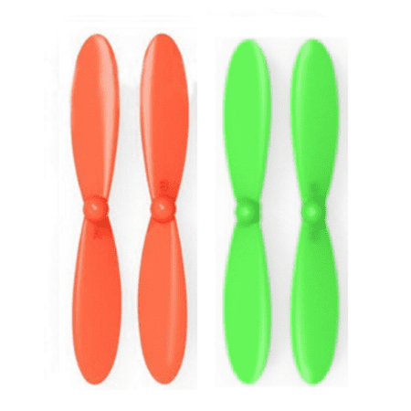 HobbyFlip Orange Green Propeller Blades Propellers Props Compatible with Radio Shack Surveyor Drone