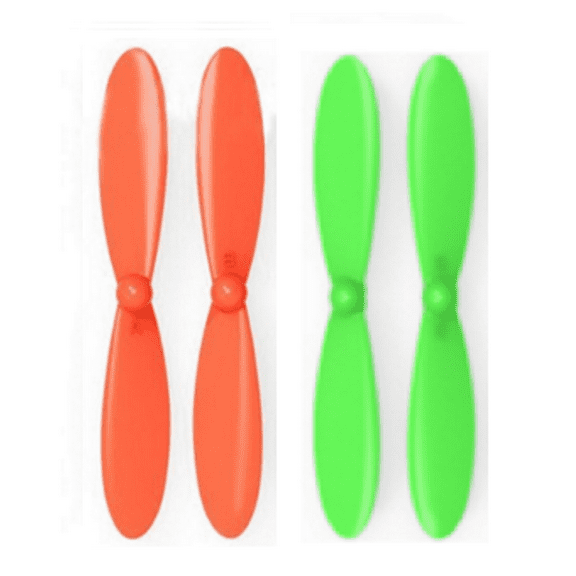HobbyFlip Orange Green Propeller Blades Propellers Props Compatible with Radio Shack Surveyor Drone