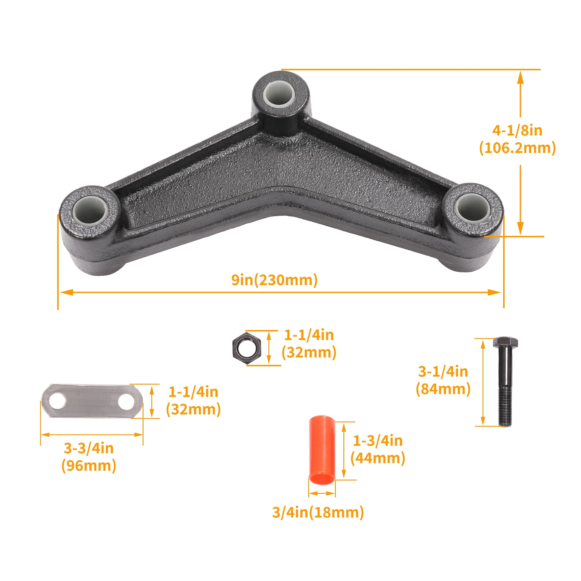 Kojem 3500lb Tandem Trailer Axle Suspension Kit Included Leaf Spring+Hanger Kit+Equalizer+Shackle Strap+U-Bolt