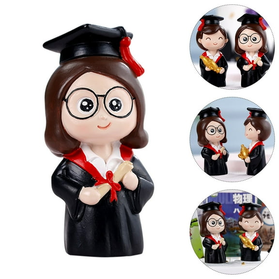 CRILSTYLEO Graduation Season Style Cake Decoration 1Pcs 7X3.5X3cm Resin for Home