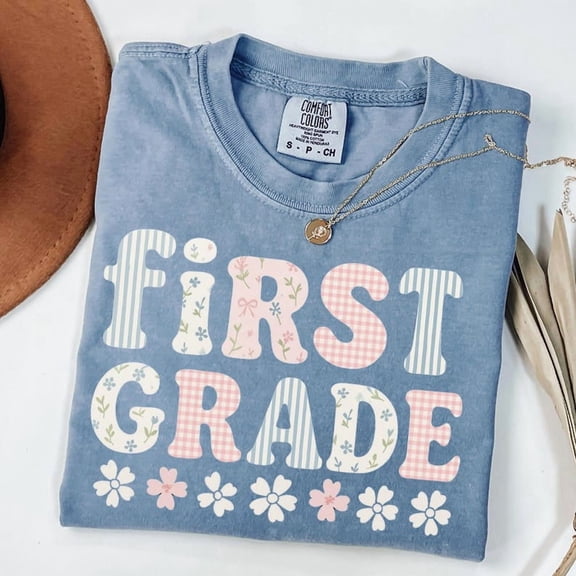 First Grade Teacher T-Shirt, Back to School 1st Grade Tee, Teacher Appreciation Gift, Cute Summer Elementary School T-shirt TH270530