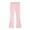 Pink, variant on WMTBSRSW Girls Flare Pants Stretchy Soft Workout Yoga Long Trousers Kids Bell Bottom Elastic High Waist Straight Trousers Solid Color Multicolor 150