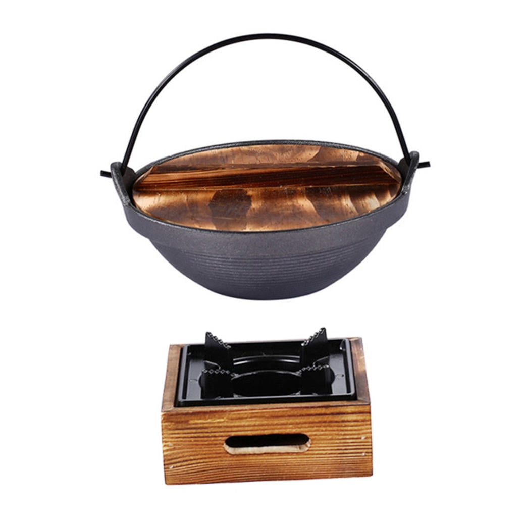 HEALEEP Cast Iron Sukiyaki Simmer Pot for Kitchen Cooking, Ideal for Instant Noodles and Sauce Preparation
