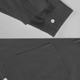 thumbnail image 6 of Fabrcox S-4XL Linen Button Down Shirt Men Roll Up Collared Long Sleeve Shirt for Men Sun Protection Vacation Travel Summer Mens Beach Shirts with Pocket Black S, 6 of 8