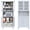 White-Glass, variant on Tall Metal Pantry Cabinet with Microwave Stand,Microwave Storage Cabinet with 4 Doors & 3 Adjustable Shelves for Kitchen