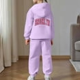 thumbnail image 4 of Girls Long Sleeve Hoodie and Pants Set Warm Comfortable Kids Outfits Toddler Pullover Sweatshirt Casual Two Piece Suit, 4 of 7