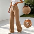thumbnail image 7 of MYAOYI Womens Drawstring Waist Wide Leg Jeans Casual Loose Denim Pants, 7 of 7