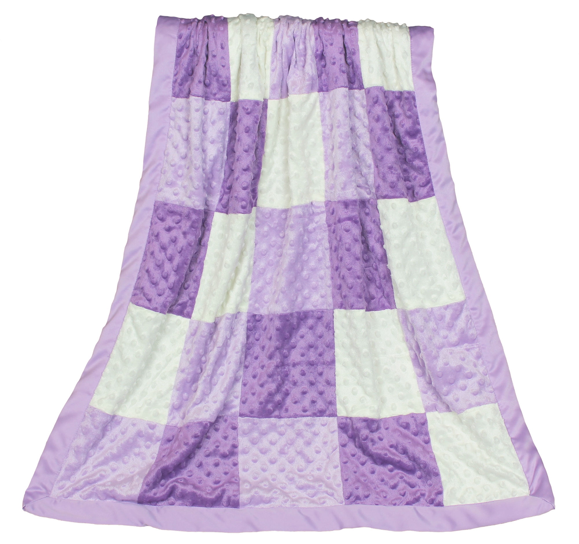 The Peanut Shell Baby Girl Blanket Purple And Lavender Patchwork Zoe Minky Dot Blanket Walmartcom Walmartcom