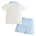 thumbnail image 6 of Trikvn Toddler Girl Shorts Set Baby Girl Ruffle Peplum Top and High Waisted Shorts Set Cute Bow Outfit Smocked Waist Fashionable Summer Playwear Everyday Wear, 6 of 7