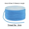 thumbnail image 2 of Unique Bargains Nylon Beading Thread Cord 2mm Extra Strong Braided Nylon String for Necklace Crafting 15M/49 Feet, Blue, 2 of 5