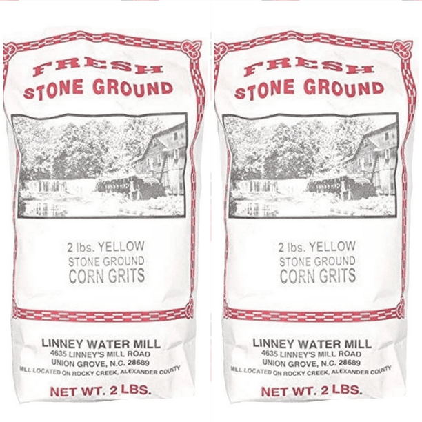 Linney's Mill Fresh Yellow Stone Ground Corn Grits 2 2 lb. Bags GlutenFree No Preservatives