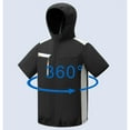thumbnail image 5 of Summer Men's Cooling Fan Vest Short Sleeve Hooded Top Air Conditioning Fans Vest Electric Cool Vest, 5 of 7