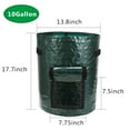 thumbnail image 4 of Futone Grow Bags, Potato Planter Bags, Planting PE Aeration Pots with Handles and Flap, Garden Bags for Vegetables, Tomatoes, Carrots, Onions (10 Gallons - 2 Pack - Green), 4 of 6