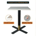 thumbnail image 6 of LeisureMod Round Dining Table with MDF Top and Powder-Coated X-Shaped Steel Base with Brushed Gold Accent Kitchen Table, Seats 2-3 Person for Modern Home Vail Collection, Light Wood Brown, 6 of 10