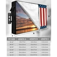 thumbnail image 2 of 4th of July Striped Outdoor TV Cover 52 to 55 Inch Weatherproof, Independence Day Star 600D Oxford TV Covers with Waterproof Zipper, Outside Flat TV Screen Protector Size 52"W x 19"H x 4.5"D, 2 of 7