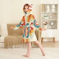 thumbnail image 4 of FORMRS Niños Bathrobe Unisex Hooded Robe Soft Plush Pajamas Sleepwear, Size 2-3T, Colorful Circles, 4 of 7