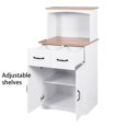 thumbnail image 6 of Porkiss Wooden Kitchen Cabinet, Freestanding Pantry Cabinet with 2 Drawers and Adjustable Shelves, White, 6 of 7