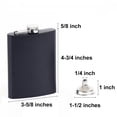 thumbnail image 2 of TOPTIE Stainless Steel Leakproof Flask with Funnel - 8oz Whiskey Flask for Men Outgoing (Black), 2 of 7
