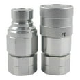 thumbnail image 5 of 3/4Inch NPT Skid Steer Flat Face Hydraulic Quick Connect Couplers/Couplings Set W/Dust Caps, 5 of 5