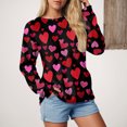 thumbnail image 5 of vigerkar Valentine Sweatshirts for Women Crewneck Long Sleeve Loose Fit Tops (Black, M), 5 of 9