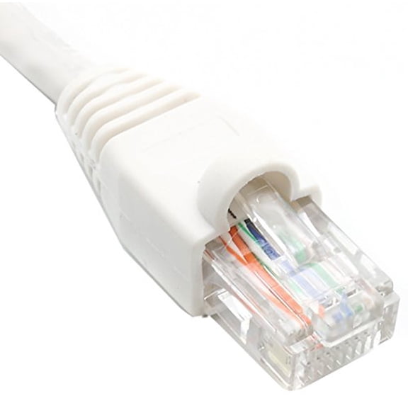 14 Ft (14ft) Cat6 Ethernet Network Patch Cable Cord White RJ45 m/m 10/100/1000 Gigabit