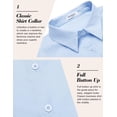 thumbnail image 7 of Zeagoo Womens Cotton Button Down Fitted Button Up Server Uniform Shirt, 7 of 7