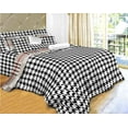 thumbnail image 3 of Dolce Mela DM498T Housse de Couette à Carreaux Pied-de-Poule de Luxe 6 Pcs - Lit Simple, 3 of 3