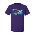 thumbnail image 2 of Wild Bobby, Abstract Wind Surfer with Dolphins, Animal Lover, Men Graphic Tees, Purple, 3XL, 2 of 3