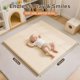 thumbnail image 2 of Alfombra de juego de espuma para bebé: piel sintética impermeable para niños, alfombrilla de juego para el suelo, alfombrilla gruesa para parque l, colchón acolchado (beige-Faltbale), 2 of 5