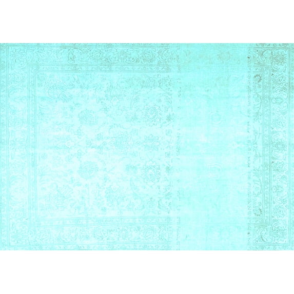 Ahgly Company Indoor Rectangle Persian Light Blue Traditional Area Rugs, 4' x 6'