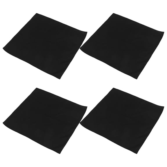 FENGGUIQU Set of 4 Black Cloth Napkins, Washable Polyester Fabric, Reusable Dinner Napkins for Wedding Party Table Decor