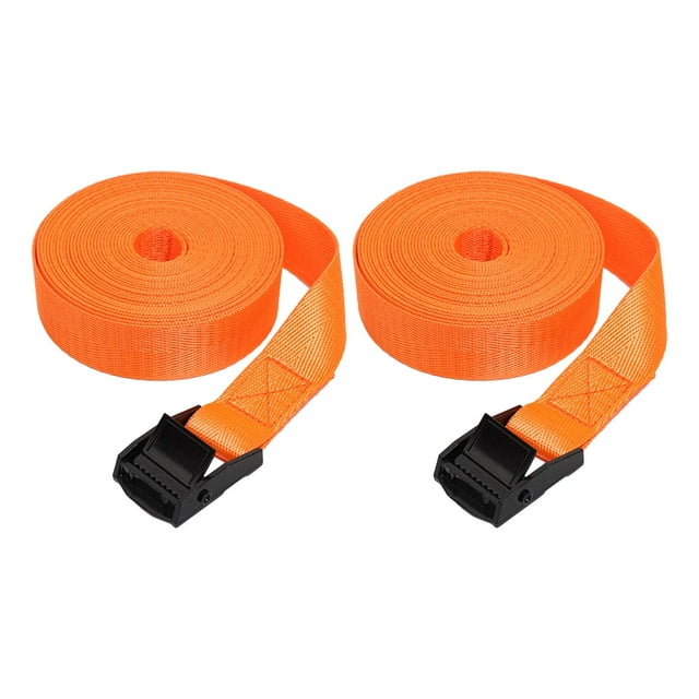 2 correas de , correas de , correas multifuncionales para portaequipajes de techo de coche para motocicleta, Snowboard, remolque de carga Naranja