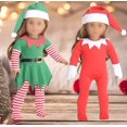 thumbnail image 2 of Sweet Dolly Ropa para muñecas navideñas de 18 pulgadas, disfraz de elfo navideño de 18 pulgadas, trajes de ayudante de Papá Noel para muñecas de 18 pulgadas (muñecas no incluidas), 2 of 5