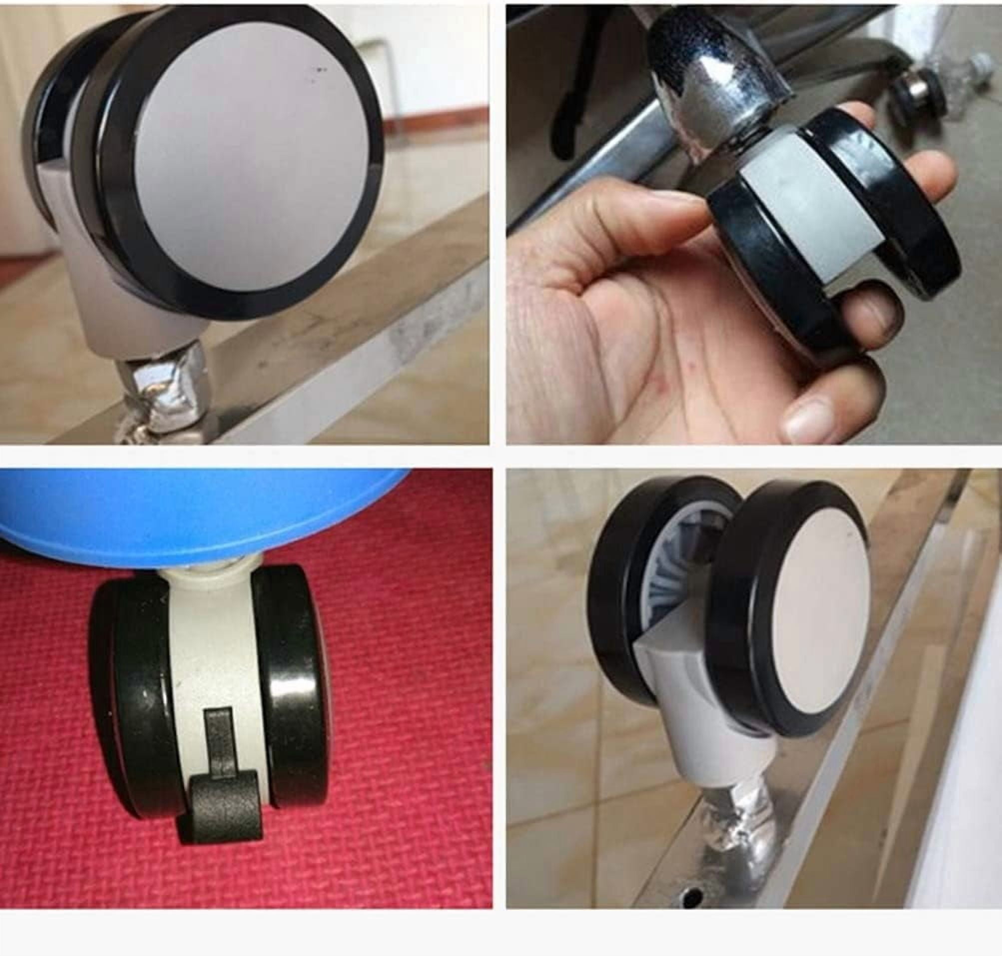 Gamvdout 60mm Office Chair Casters Stem Castors M11 22mm Chair Replacement Caster Wheels for Furniture 600lb Pack of 5 I