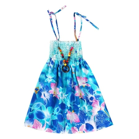 

TAIAOJING Girls Dress Vestidos Kids Floral Clothes Baby Bohemian Beach Straps Dress Party A-Line Dresses 100 110 120 130 140 150 160