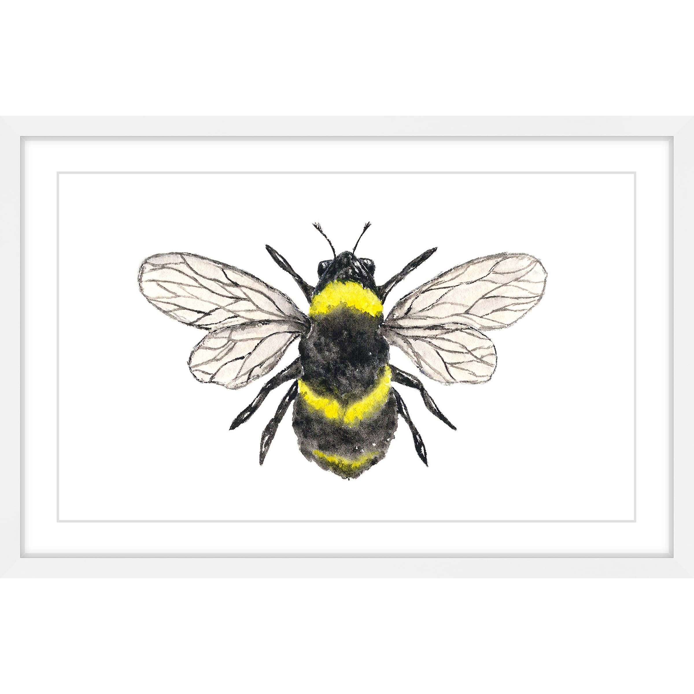 Marmont Hill "Bumble Bee" by Thimble Sparrow Framed Painting Print