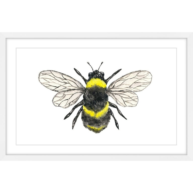 Bee Bath Art - Illustration of Baby Bumblebees taking a Bath for