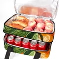 thumbnail image 5 of Tangerine Double Layered Insulated Refrigerated Lunch Bag with Two Compartments, Large Capacity, and Handheld Carry - 7.1x11.4x16.1 Inches, 5 of 6