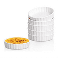 thumbnail image 1 of 5 Oz Creme Brulee Ramekins, Round Fluted Quiche Dishes Tart Pan, Oven Safe Ramekins for Baking, Souffle, Ramekins 6 Pack, 1 of 6