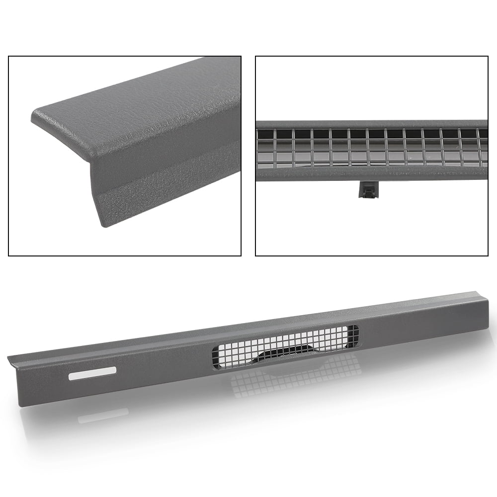 PIT66 Dash Top Cover Defrost Vent Bezel Trim Grey Fit for Jeep Wrangler TJ 1997-2006 55037036