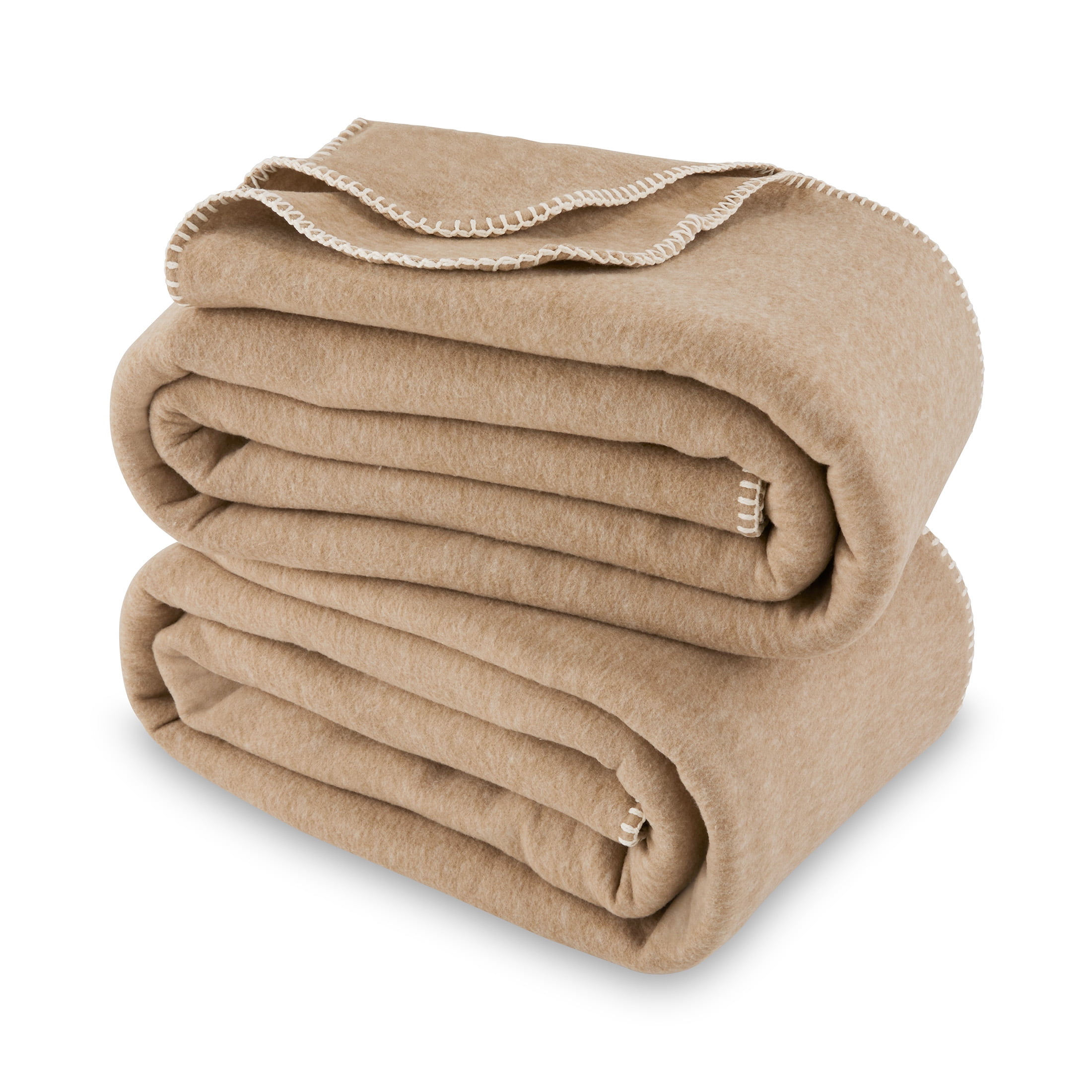 Mainstays Super Soft Tan Fleece Bed Blanket, King Size