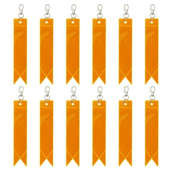 Uxcell Safety Reflector, Reflector Tag Pendant Reflective Safety Keychain Gear for Backpack Cycling Running Gold