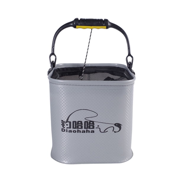 Ygjytge Contenedor Plegable Herramientas para Lavado Coches Aparejos Cubo Peces Vivos (gris 22cm)