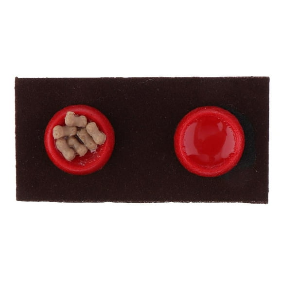 STARTIST 1/12 Dollhouse Miniature Dog Food Bowl for Dollhouse Outdoor Garden Decoration