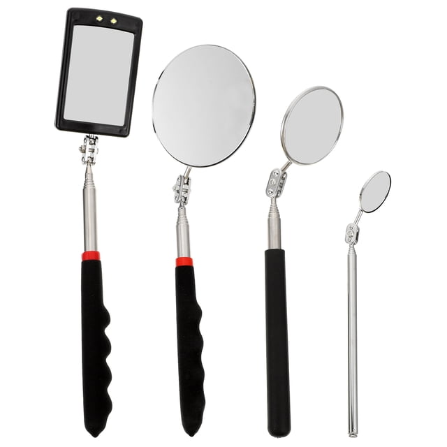 MasteelfCA 4pcs Inspection Mirror Flexible Telescoping Mirror Telescoping Inspection Mirror