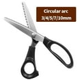 thumbnail image 3 of SouMaox Stainless Steel Pinking Shears, Zig Zag Edge Serrated Scissors, Decorative Fabric Cutting for DIY Crafting Projects, 3 of 4