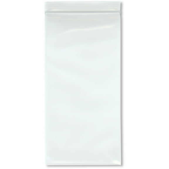 Plymor 4" x 8" (Pack of 100), 6 Mil Industrial Duty Zipper Reclosable Plastic Bags