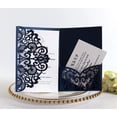 thumbnail image 3 of Tarjeta de invitación de boda cortada con láser, corona elegante, tarjeta de felicitación personalizada con tarjetas RSVP, suministros de decoración de recuerdo de fiesta de boda, 5 piezas, 3 of 3