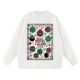 thumbnail image 4 of Karight Ugly Christmas Sweaters for Women Ball Print Knitted Long Sleeve Tops Crew Neck Holiday Cute Funny Pullovers, 4 of 9